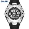 SMAEL 1340  Fashion New Design Men Digital Watch Rubber Strap Water Resistant Superior  Multi Function Date Sports Wristwatch