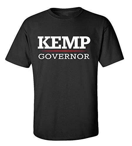 Political Kemp for Governor Adult Short Sleeve Tee Shirt Black 2XL