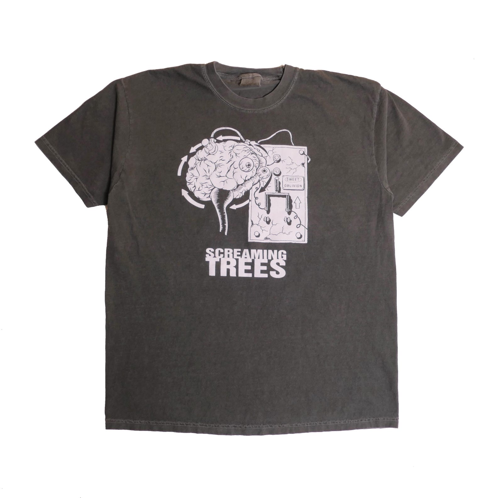 Screaming Trees Band Tee Sweet Oblivion Nearly Lost You Post Alternative Grunge Rock Punk Ultra Faded Heavyweight T-Shirt Size XL S