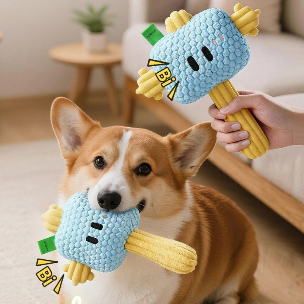 Wear-resistant Plush Hammer Dog Toy Creative Cleaning Tooth Chew Toy  Relieve Boredom