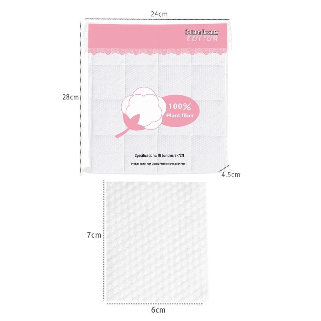 Thick Pearl Pattern Cotton Pads – Large Pack Disposable Makeup Remover and Salon Cleaning Pads