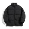 Mens Loose Thick Solid Waterproof Stand Collar Winter Cotton Puffer Jacket
