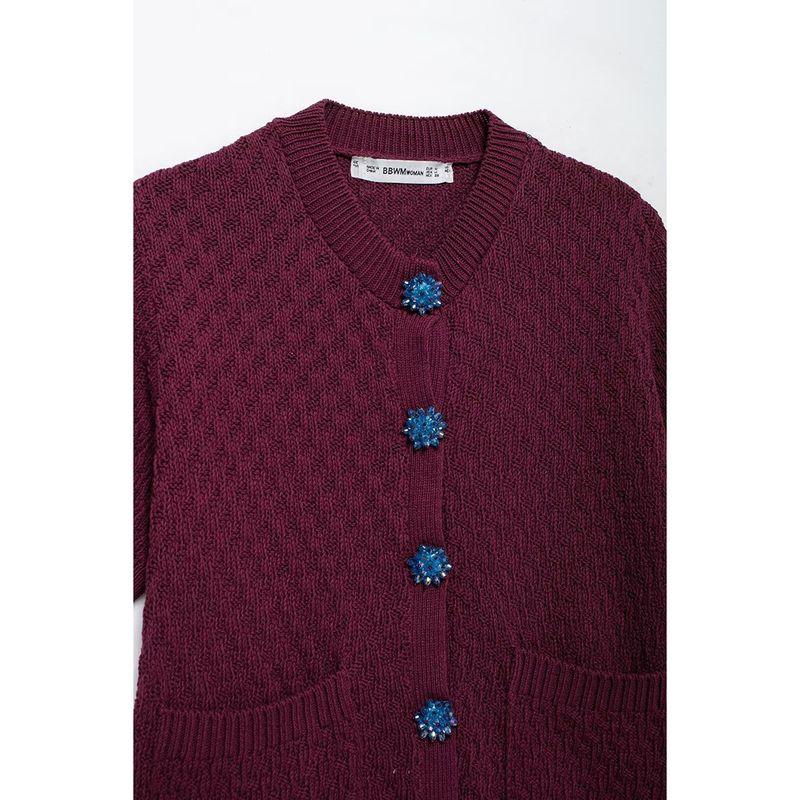 Kaslead New Arrival Women's Clothing Fashion Style Fashion Casual Jewelry Button Decoration Knitting Outwear 6427103