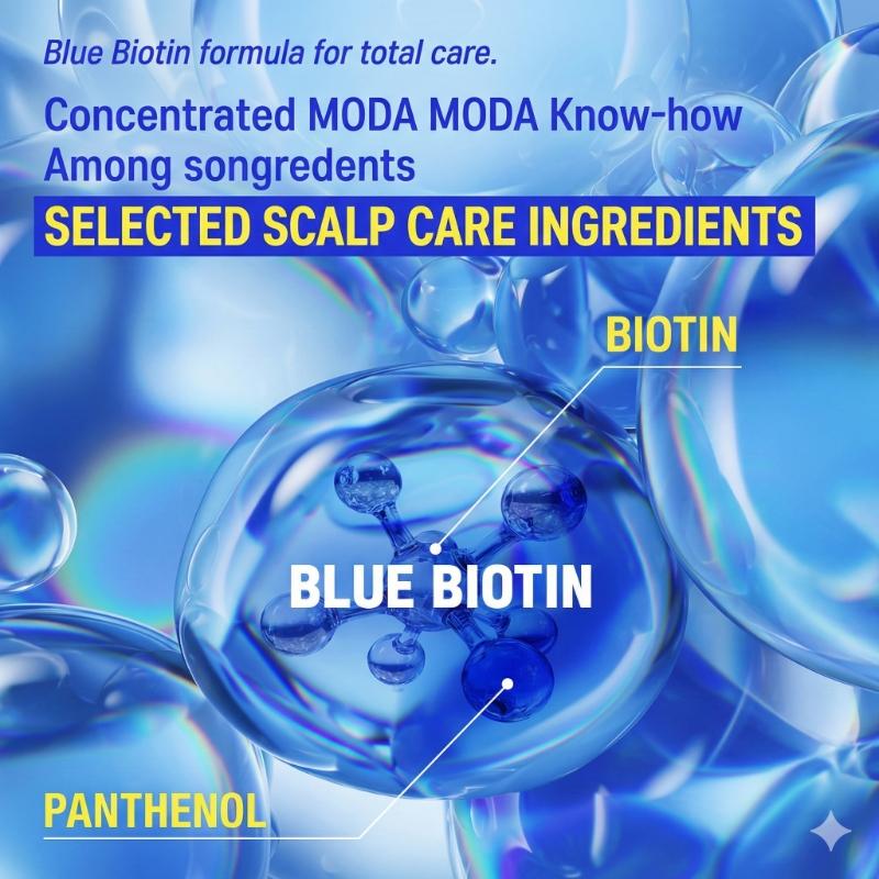 Daiso MODAMODA Blue Biotin Scalp Shampoo 300ml