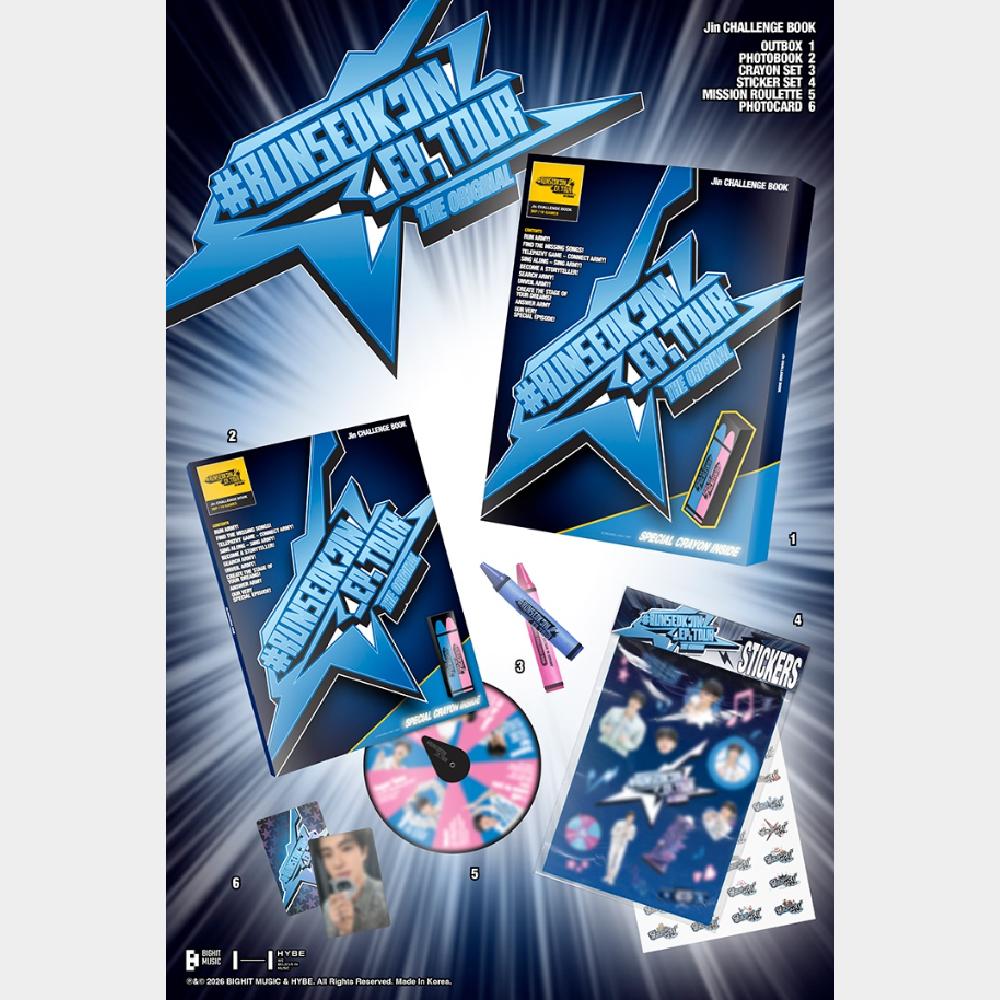 Pre-order BTS Jin #RUNSEOKJIN EP.TOUR In GOYANG The Original SET & Weverse POB