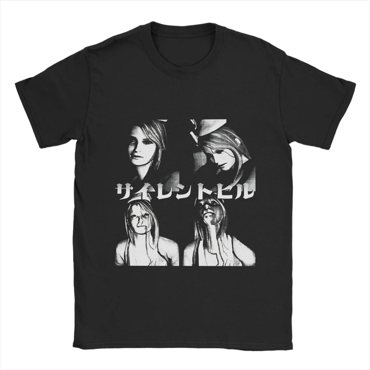 

Silent Hill T Shirt Beach Cotton T-Shirts For Men s Popular Casual Tshirt Short-Sleeve Y2K Fun Tops S чёрный