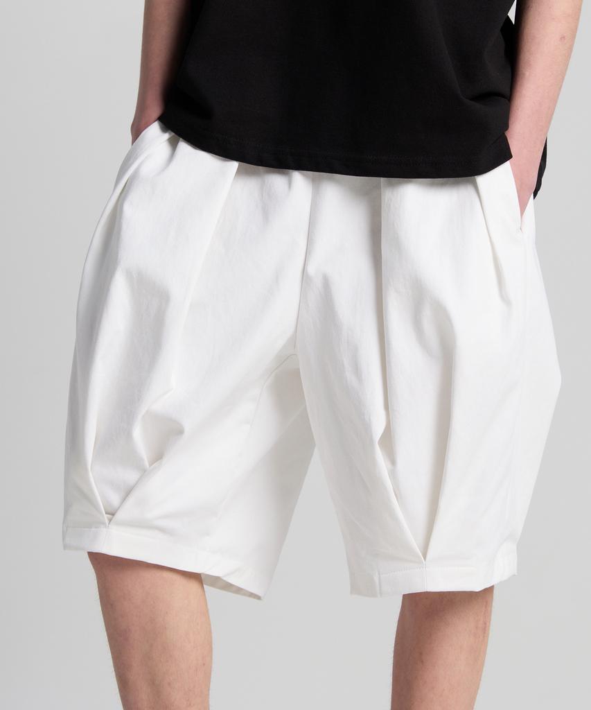 TENER Open Balloon Bermuda Cotton Pants White