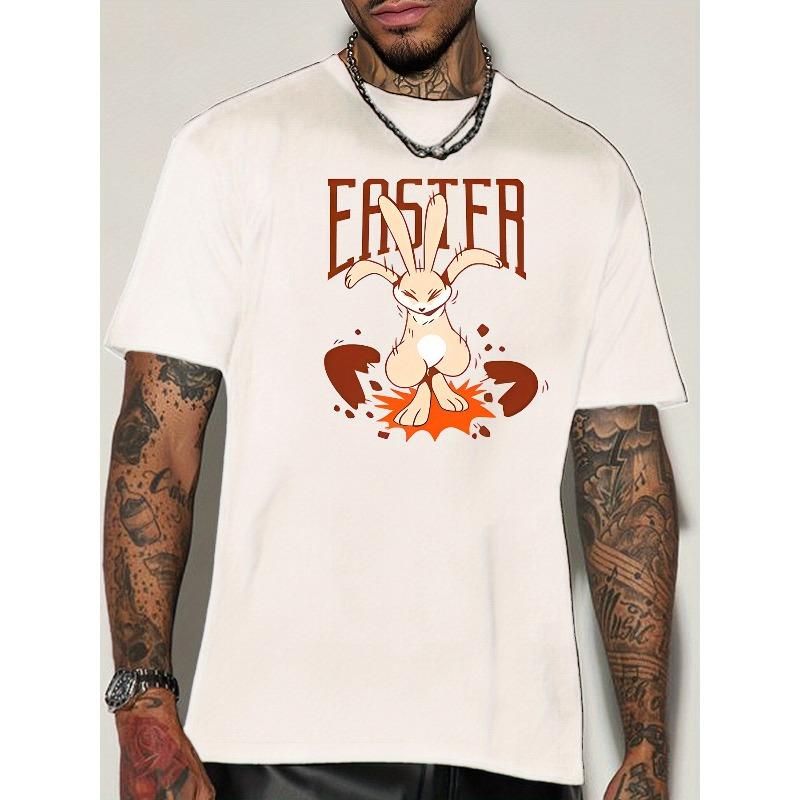 Creative Print Casual Fashion Men s Pattern Short Sleeve Summer T-Shirt S белый