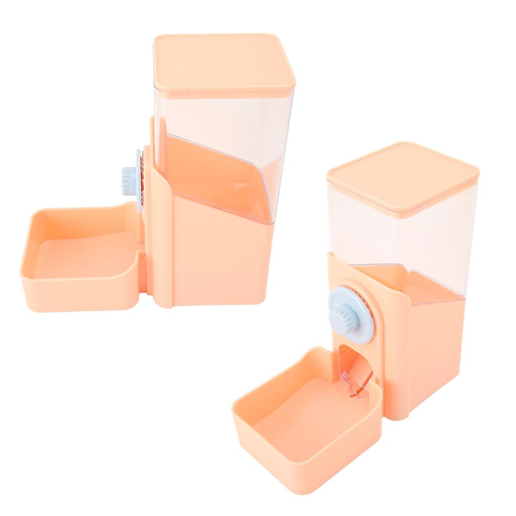 Haustier Automatischer Schwerkraftfutterspender Automatischer Großer Fassungsvermögen Auslaufsicher Haustier Futterstation für Katze Hund Rosa