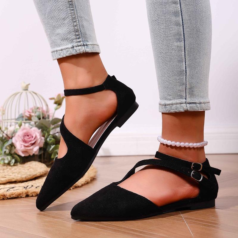 New Style Lazy Shoes - Square Heel, Pointed Toe, Low Cut, Large Size, Single Shoe for Women