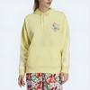 Adidas Casual Striped Floral Print Hoodie Women Tops Yellow HC4186
