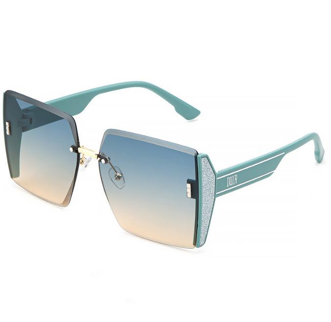 

Модные солнцезащитные очки без оправы для женщин с защитой UV400, большие квадратные оправы, элегантные классические очки