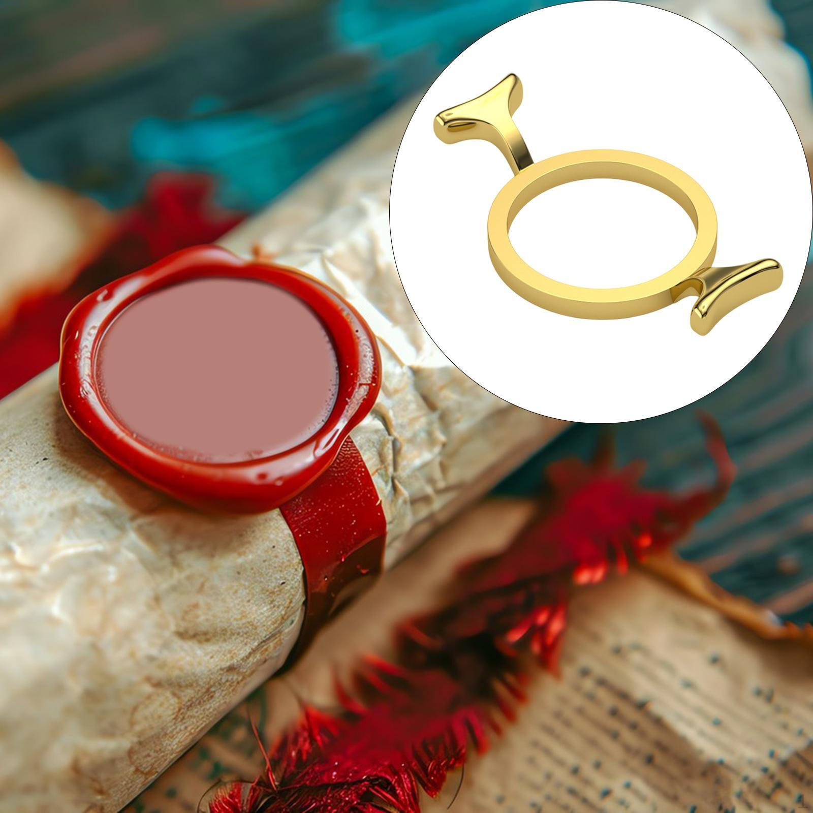 Metall Wachssiegel Form Siegeln DIY Dekoration Zinklegierung passend für 2,5 cm Stempel gold round
