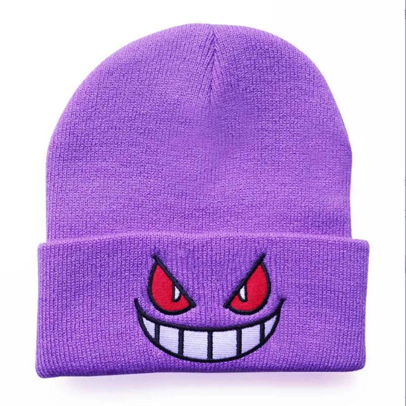 Cartoons Beanie Warm Stretchable Anime Beanie Knit Hats Winter Funny Keep Warm Fashion Autumn Crimping Woman Men Knitted Hat