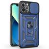 For iPhone 11 Pro Max Case Kickstand PC+TPU Phone Cover with Slide Camera Lid