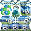 Soccer Football Birthday Party Decoration Paper Plates Cup Balloon Cake Decoration for Boy Favor Gift Sports Game Party Supplies