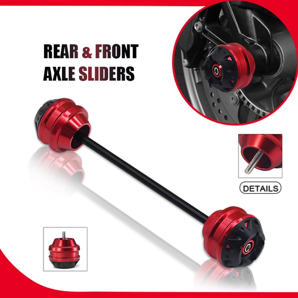 MFGZD Motorcycle Front Wheel Frame Protector Axle Slider Fit for MT-07 YZF-R3 R25 Z900/RS/SE MT-09 MT-09 SP XSR900/Abarth FZ-09 FJ-09 MT07 Tracer