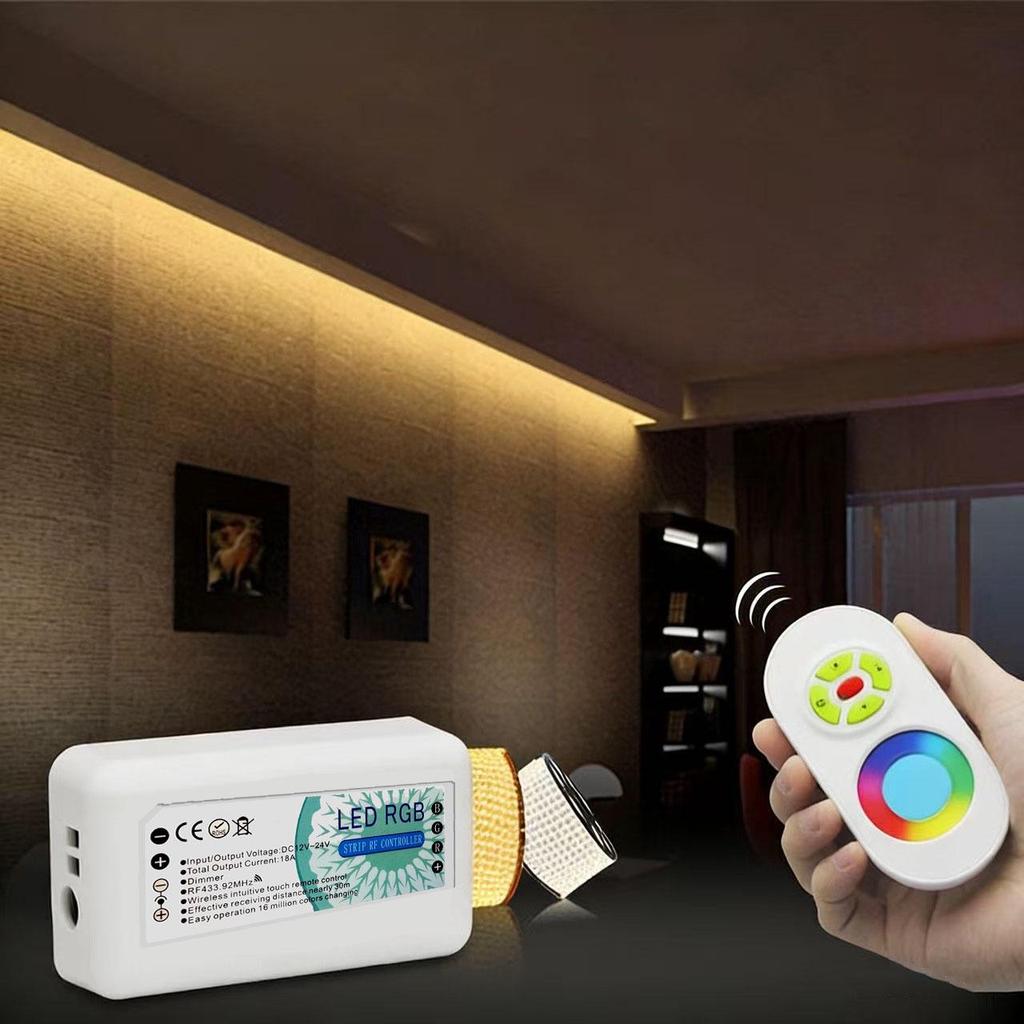 RF Wireless Touch Panel RGB LED Controller - 288W Dimming Control for LED Strips