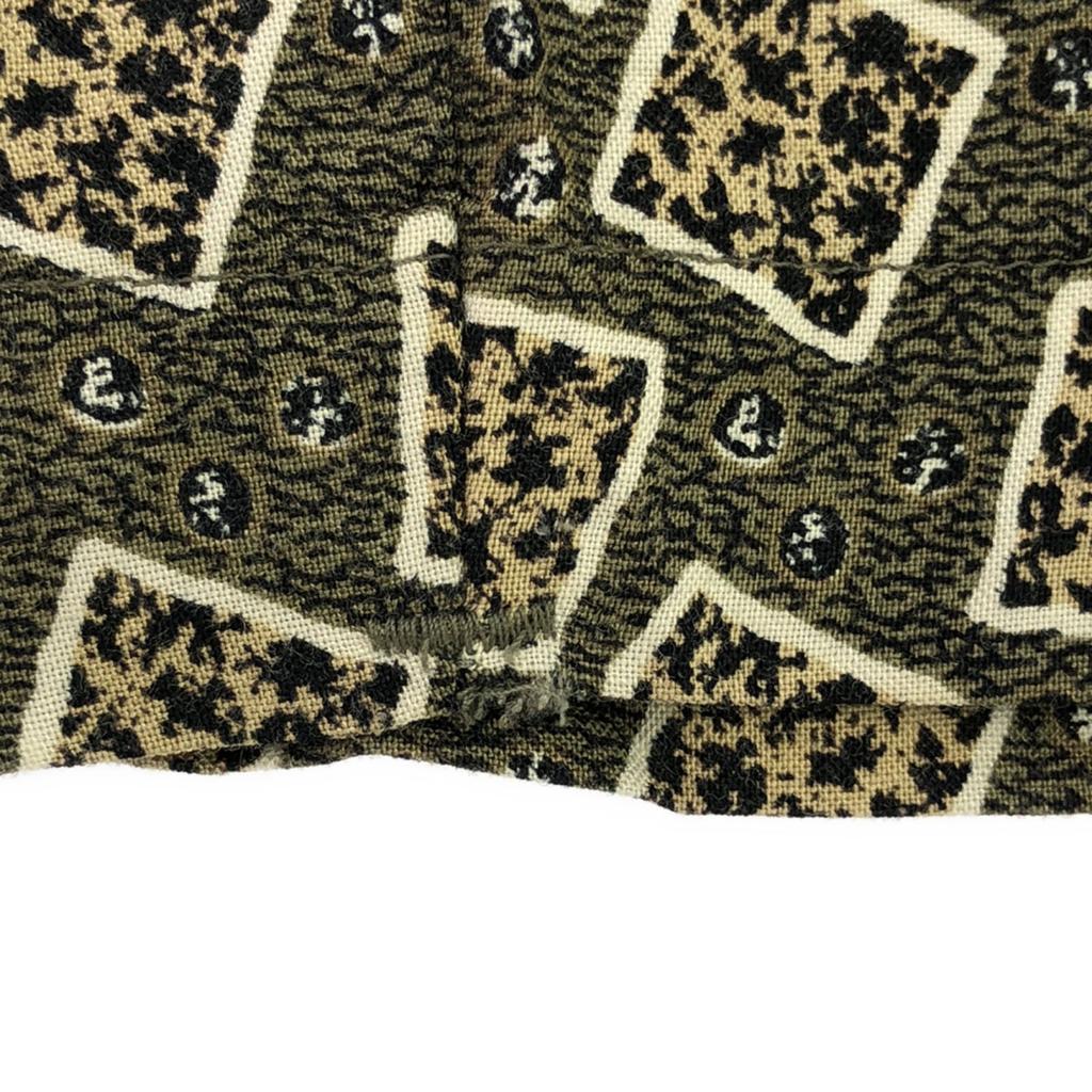 HONORS 90s 00s Old Overall handle Short sleeve Open color shirt L Khaki Men's Used