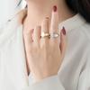 925 Sterling Silver Signet Ring for Women Men Round Ring Geometric Party Jewelry Gifts