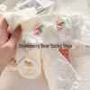 Women's White Lace Summer Thin Mid Tube Socks - Cute Japanese JK Style, Breathable, Ideal for Spring and Summer.