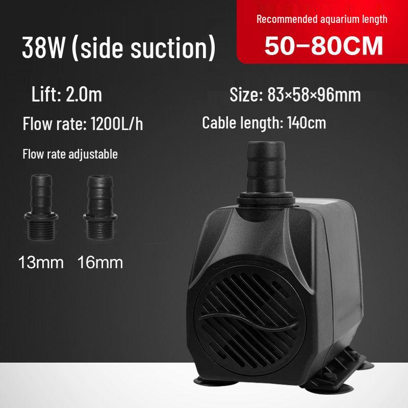 Goldfish Tank Mini Silent Submersible Pump for Rockery Waterfall, Fountain, and Circulation Filter.