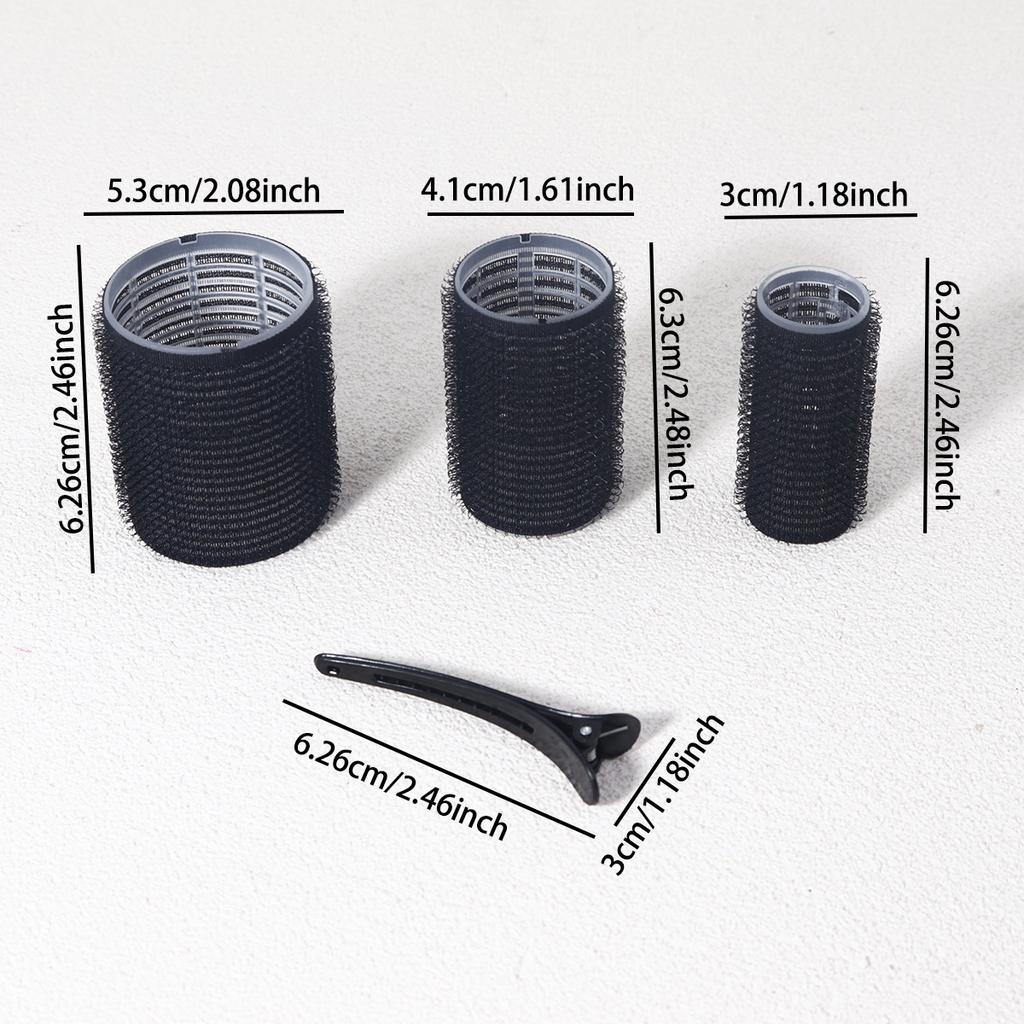 12pcs Self Held Curler Set, Including 6 Curlers and 6 Clips, Suitable for DIY Hairstyle design,Special for Real Hair Wigs