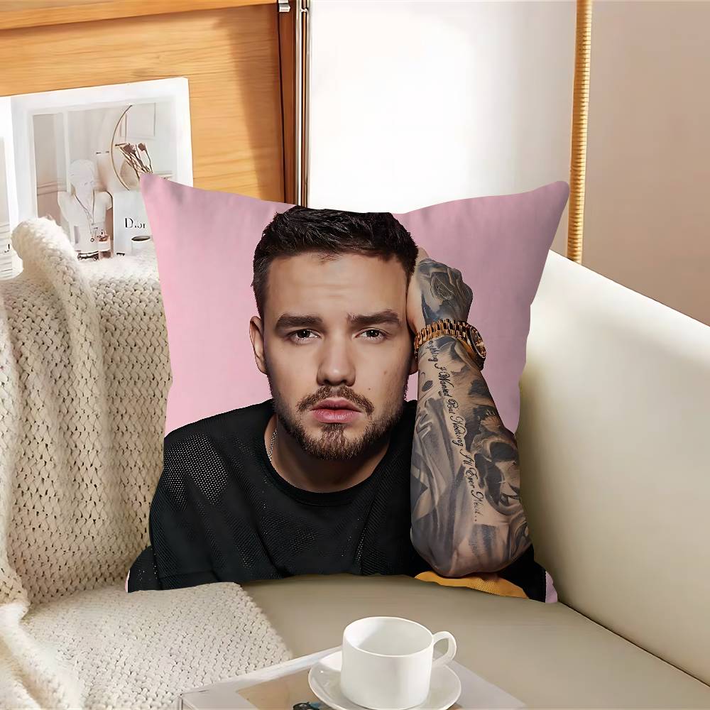 Singer L-LiamS P-Payne Pillow Covers Cartoon Sofa Decorative Home Double-sided Printing Short Plush Cute Cushion Cover