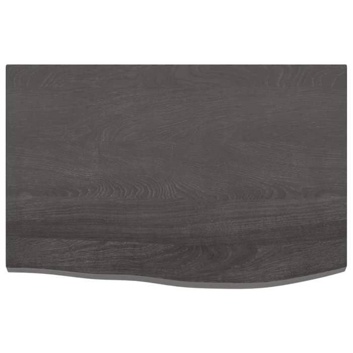 VidaXL Étagère murale gris foncé 60x40x2 cm bois chêne massif traité 363767