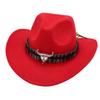Ethnic Style Handsome Tibetan Hat Children'S Performance Top Hat Cow Head Warped Edge Western Cowboy Hat Sunscreen Sun Hat