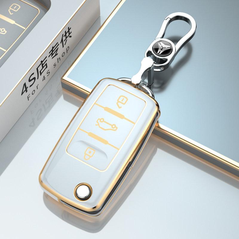 For Volkswagen VW Polo Golf Passat Tiguan Beetle Caddy T5 Up Eos Skoda Octavia Seat Leon Altea TPU Car Remote Key Case Cover