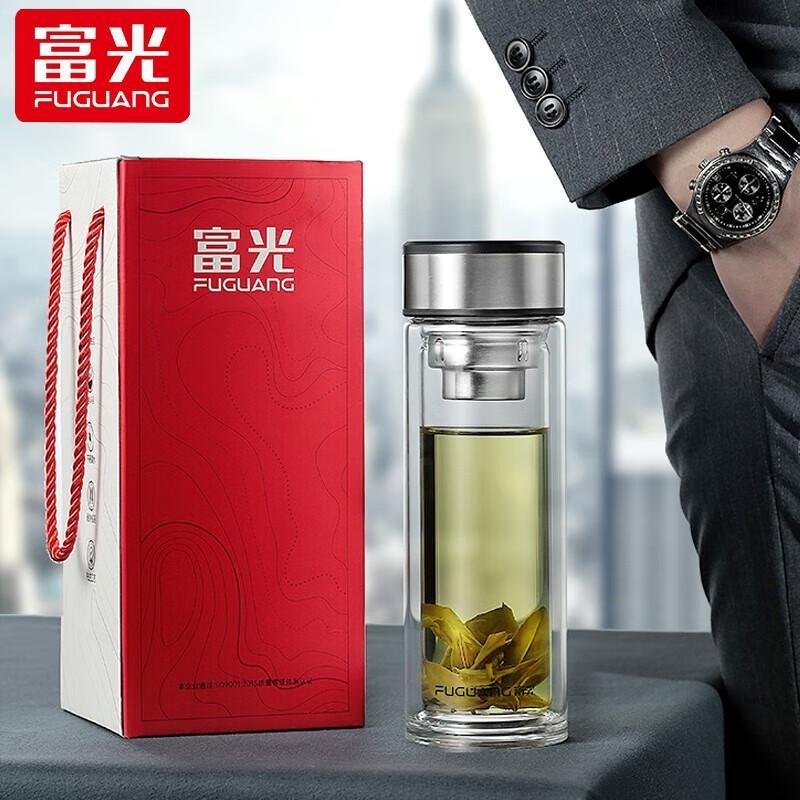 Fuguang Double-Layer Glass Tea Infuser Cup