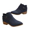 Neue Chelsea Boots in Übergröße mit spitzer Zehenpartie - Damen Stiefeletten mit Kreuzriemen, Seitenreißverschluss und mittelhohem Absatz