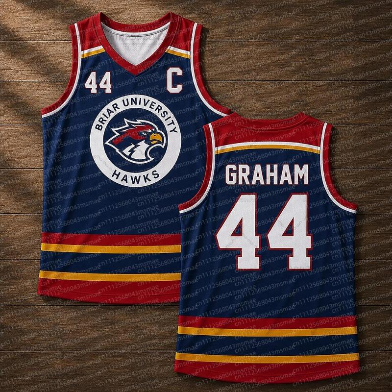Off Campus Briar University Jersey Graham 44 22 Di Laurentis 66 Tucker Sleeveless Basketball Vest Women Mens Hockey Child Vest