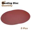 Uxcell PSA Sanding 100 Grit Aluminum Oxide Round Sander Paper for Sanding Auto Car and Metal 5-Piece 12-inch Discs, Self-Adhesive Stick-Back