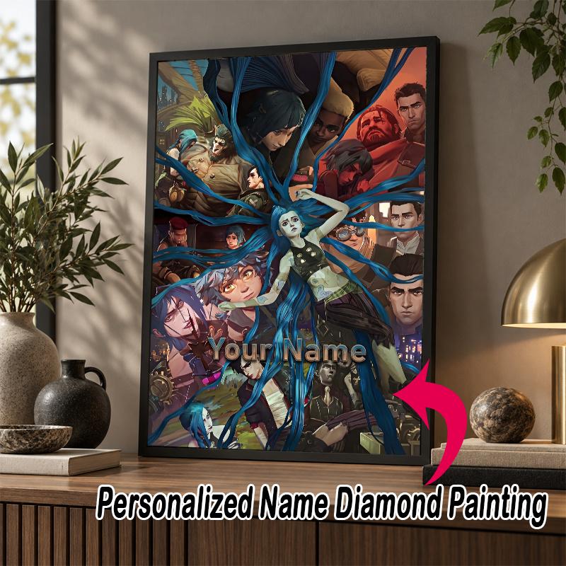 Custom Name Arcane 5D Diamond Painting Personalized Full Drill Diamond Art Kit Gift