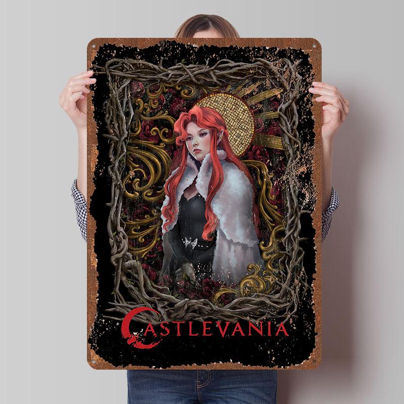 CastlevaniaS Tinplate Posters Customizable Wall Art Retro Vintage Metal Tin Signs for Gaming Room Decoration Aesthetic House