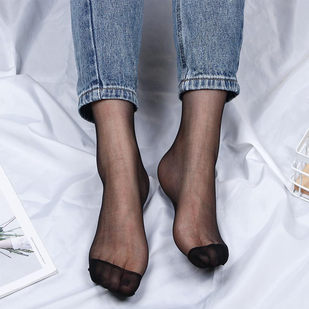 Hot Sexy 10 Pairs Short Socks Ankle Socks Crystal Stockings Ultra-thin Transparent