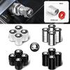 XOWS7 4pcs Aluminum Alloy Car Tire Valve Caps for Skoda Octavia Kodiaq Kamiq Fabia RS Rapid Yeti Karoq Vision Auto Parts Tools