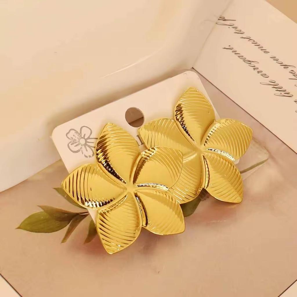 European American Trendy Cross-Border Punk Cold Wind Stainless Steel Earrings Geometric Irregular Drop Fashion Jewelry