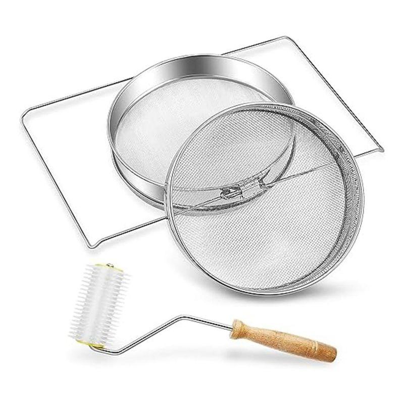 

AEE4-Honey Filter Double Screen Beekeeping Equipment Filter Double Screen Honey Filter Honey Equipment For Beekeeping Tools срібний