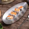 Irregular Shape Vintage Stainless Steel Meal Plate Anti-fall Unbreakable Dinner Plate Industrial Style Bone Dish Camping