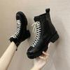 Fashion Booties Trend 2024 Ankle Boots for Women Black Platform Chunky Woman Short Shoes Large Size Warm Fashion Sale Footwear Pu Winter