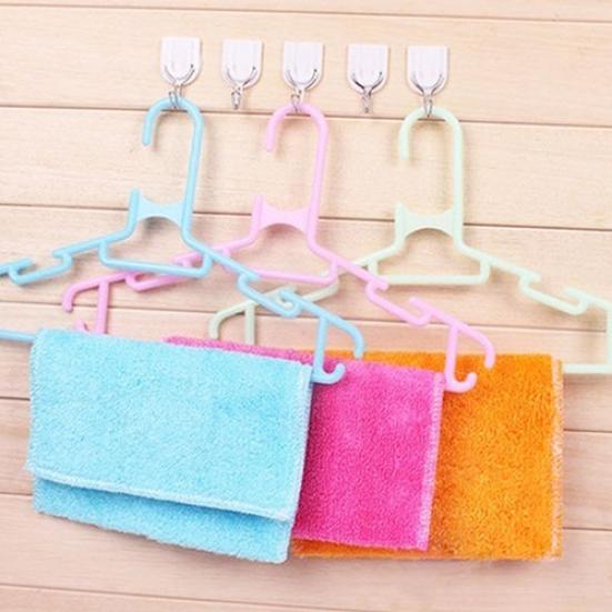 12Pcs Self Adhesive Bathroom Kitchen Stick On Wall Door Towel Holder Hook Hanger