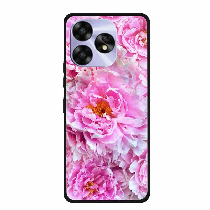 

Soft Space Cover for Umidigi A15 Case Flower TPU Cat Silicone Phone Cases for UmidigiA15 Cover Shockproof A 15 Cool Moon Shell Umidigi A15