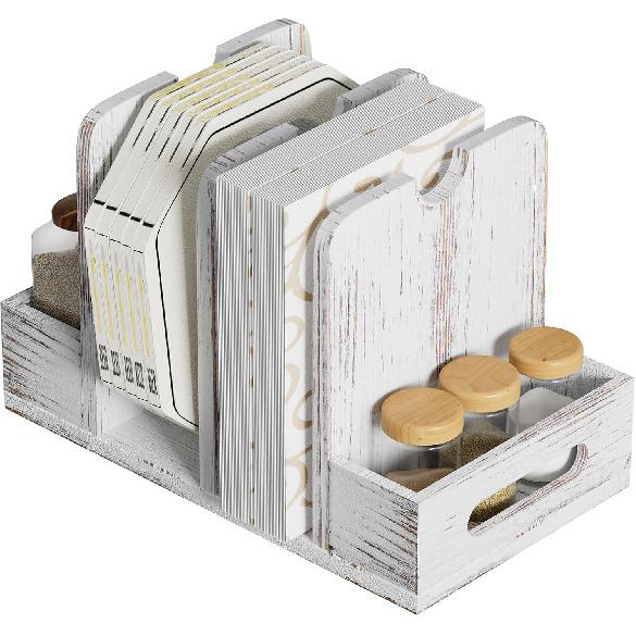 Napkin Holder for Table,Wood Standing Napkin Holder for Kitchen Table,Paper Napkin Storage for Centerpiece,Farmhouse Napkin Holder for Table