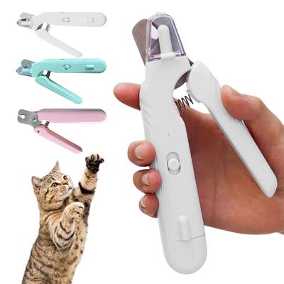 Taille-ongles électrique 2 en 1 Acier Inoxydable Coupe-ongles Universel Verrou de Sécurité Ciseaux de Toilettage pour Griffes d'Animaux pour Chat/Chien