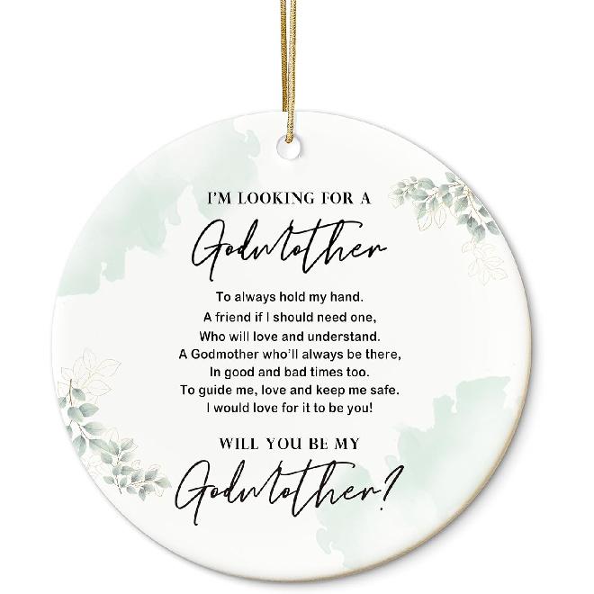 Godmother Proposal Gift Ornament, Will You be My Godmother, Godparents Proposal Gift, Gifts for Godmother, god Mother Proposal Gift