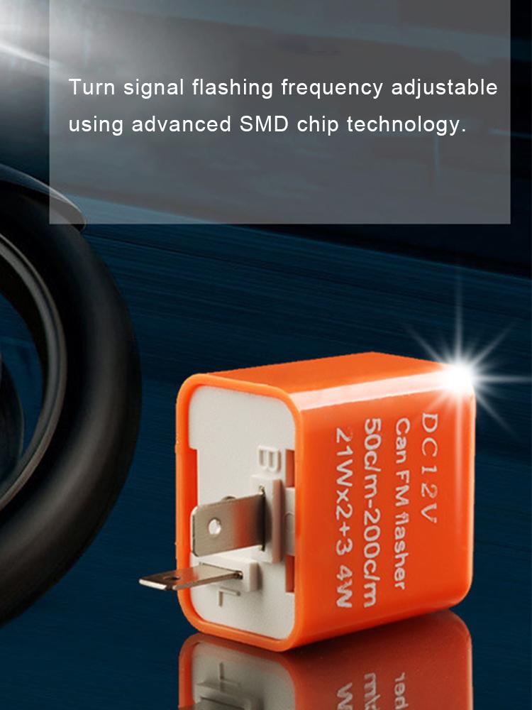 Fix Motorcycle Flasher High Power DV 12V Frequency Relay Adjustable Motorbike Flasher Multiple Protection LED Turn Indicator