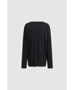LUCKY CHOUETTE U Neck Loose Fit Long Sleeve T-Shirt (Black) Lftx25465Bkx